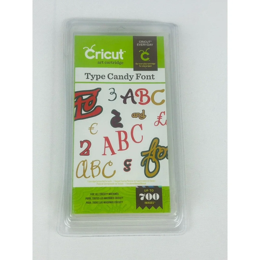 Cricut Type Candy Font Provo Craft Shapes Cartridge Set New